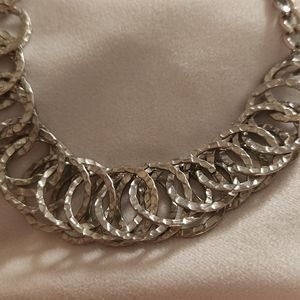 Silver tone necklace